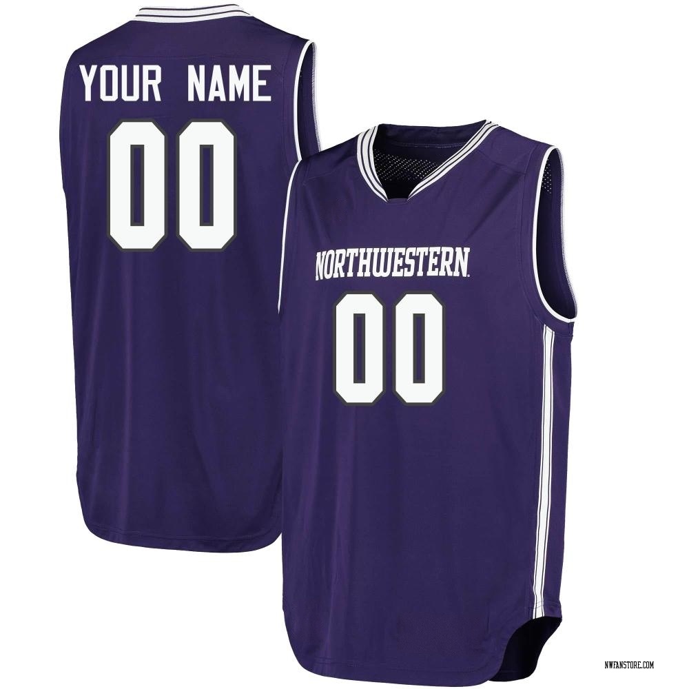 Men's Custom Northwestern Wildcats Replica Basketball Performance Jersey - Purple