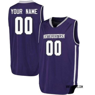 Men's Custom Northwestern Wildcats Replica Basketball Performance Jersey - Purple