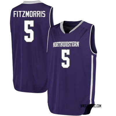 Men's Keenan Fitzmorris Northwestern Wildcats Replica Basketball Performance Jersey - Purple