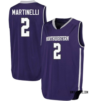 Men's Nick Martinelli Northwestern Wildcats Replica Basketball Performance Jersey - Purple