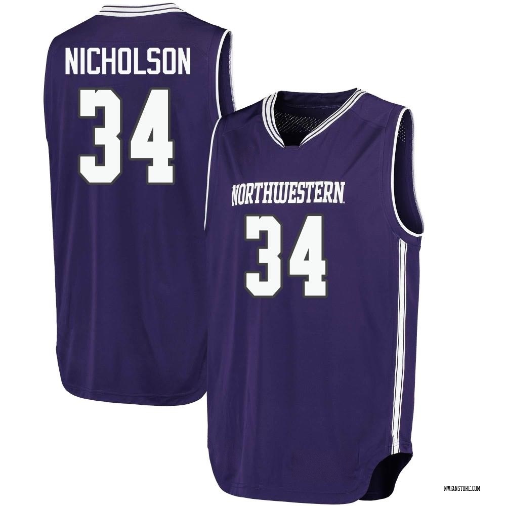 Youth Matthew Nicholson Northwestern Wildcats Replica Basketball Performance Jersey - Purple