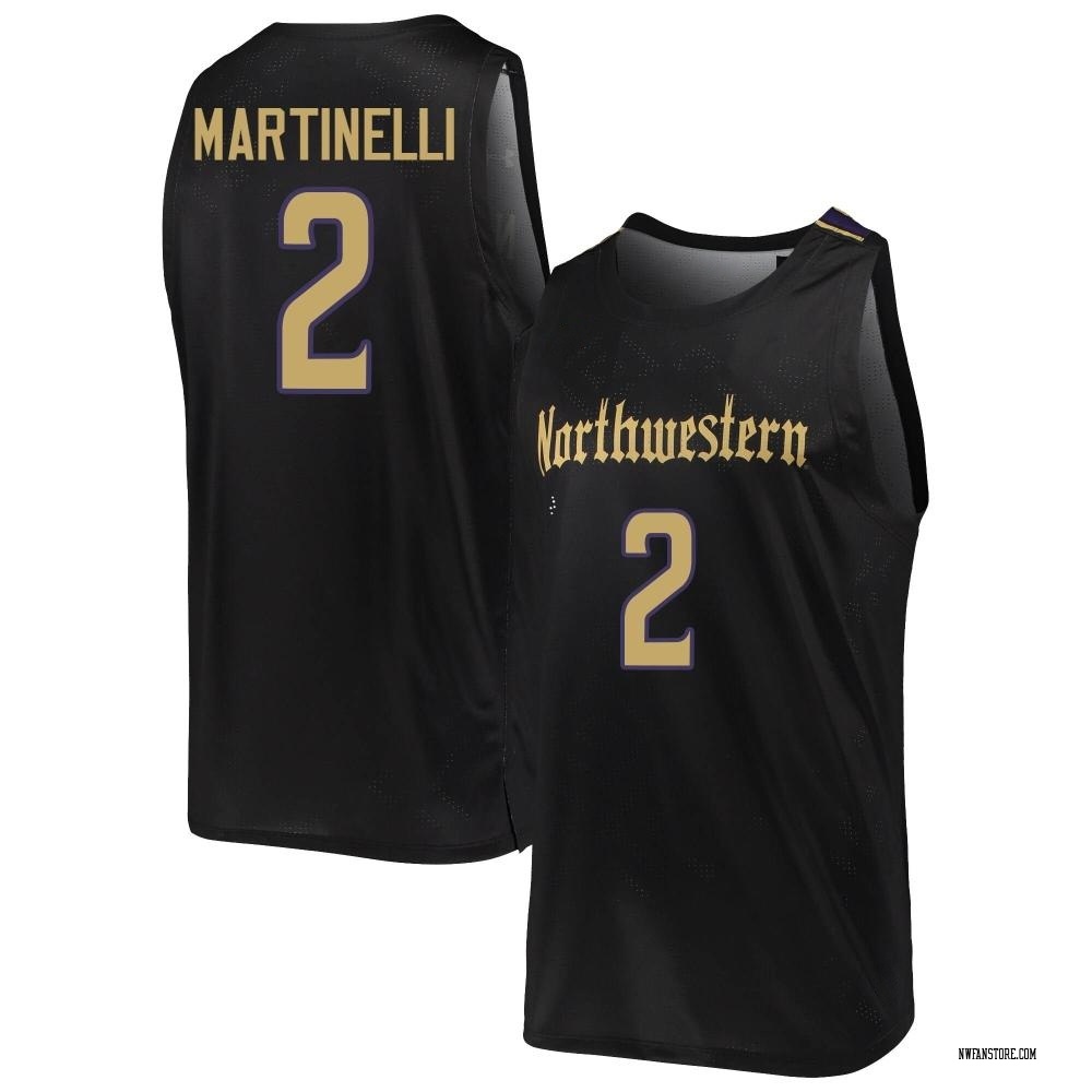 Youth Nick Martinelli Northwestern Wildcats Replica Basketball Jersey - Black